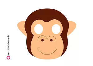 Máscara de macaco colorida