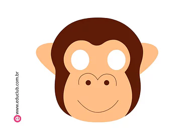 Máscara de macaco colorida para Creche, Pré-Escola de Máscaras, Artes - Material educacional