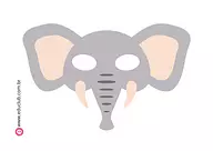Máscara de elefante colorida Máscara de elefante colorida para Creche, Pré-Escola de Máscaras, Artes - Material educacional