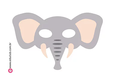 Máscara de elefante colorida para Creche, Pré-Escola de Máscaras, Artes - Material educacional