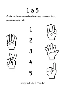 Atividade números de 1 a 5