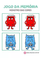Jogo da memória Monstro das Cores para Pré-Escola de Recursos Educativos, Passatempo, Educação Emocional, Emoções - Materi...