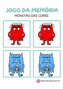 Jogo da memória Monstro das Cores