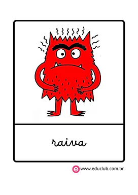 Monstro das Cores Raiva para Creche, Pré-Escola de Recursos Educativos, Educação Emocional, Emoções - Material educacional