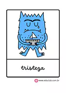 Monstro das Cores Tristeza para Creche, Pré-Escola de Recursos Educativos, Educação Emocional, Emoções - Material educacional