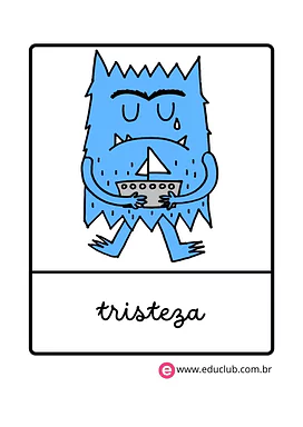 Monstro das Cores Tristeza para Creche, Pré-Escola de Recursos Educativos, Educação Emocional, Emoções - Material educacional