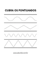 Atividade de pontilhado para Creche, Pré-Escola de Língua Portuguesa, Pré-escrita - Material educacional