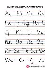Alfabeto letra cursiva