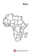 Mapa da África político sem nomes