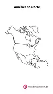 Mapa político da América do Norte Mapa político da América do Norte para 5º Ano, 4º Ano, 3º Ano de Geografia, América do Norte, América Central - Material e...