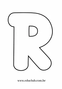 Molde da letra R