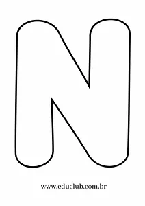 Molde da letra N