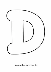 Molde da letra D