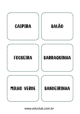 Atividade de pareamento Festa Junina para 2º Ano, 1º Ano de Datas Comemorativas, Festa Junina, Língua Portuguesa, Vocabulá...