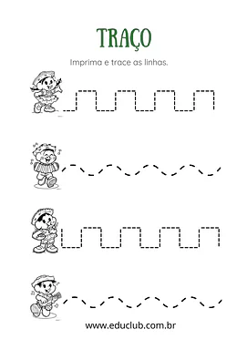 Atividade Festa Junina para Educação Infantil para Pré-Escola de Língua Portuguesa, Pré-escrita - Material educacional