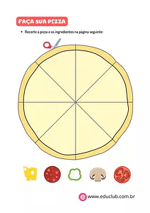 Pizza para imprimir e montar