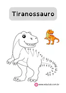 Ligue os pontos dinossauro Ligue os pontos dinossauro para 2º Ano, 1º Ano de Números, Matemática, Desenhos, Artes - Material educacional