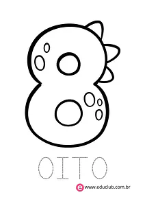 Número 8 dinossauro