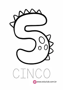 Número 5 dinossauro