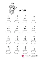 Continhas fáceis de adição Continhas fáceis de adição para 1º Ano de Operações básicas, Matemática - Material educacional