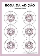 Roda da adição Roda da adição para 1º Ano de Operações básicas, Matemática - Material educacional