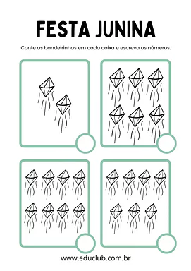 Atividade de números Festa Junina para 2º Ano, 1º Ano de Datas Comemorativas, Festa Junina, Números, Matemática - Material...