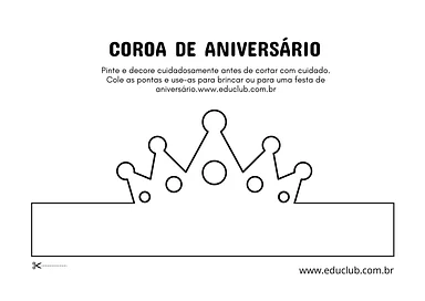 Molde de coroa para imprimir para Creche, Pré-Escola de Teatro, Máscaras, Artes - Material educacional