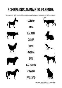 Sombras dos animais