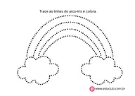 Atividade de arco-íris para Educação Infantil Atividade de arco-íris para Educação Infantil para Pré-Escola de Língua Portuguesa, Pré-escrita - Material educacional