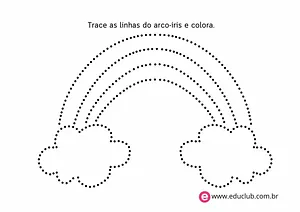 Atividade de arco-íris para Educação Infantil