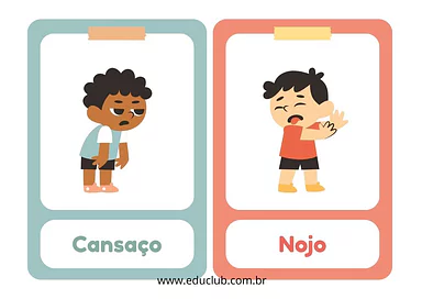 Atividade emoções básicas para Pré-Escola de Educação Emocional, Emoções - Material educacional