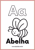A de Abelha para Pré-Escola de Língua Portuguesa, Alfabeto - Material educacional