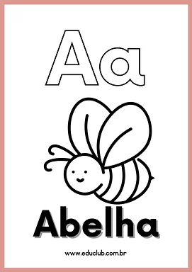A de Abelha para Pré-Escola de Língua Portuguesa, Alfabeto - Material educacional