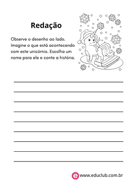 Redação de Natal Redação de Natal para 3º Ano, 2º Ano de Datas Comemorativas, Língua Portuguesa, Natal - Material educacional