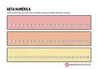 Reta numérica para imprimir Reta numérica para imprimir para 2º Ano, 1º Ano de Recursos Educativos, Números, Matemática, Tipos de folhas - Material ed...