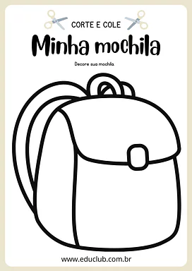 Minha mochila: volta ao colégio para 1º Ano de Língua Portuguesa, Recursos Educativos, Vocabulário, Volta às Aulas - Mater...