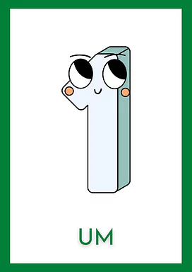 Números ilustrados coloridos para Creche, Pré-Escola de Recursos Educativos, Números, Matemática - Material educacional