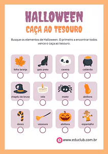 Caça ao tesouro de Halloween
