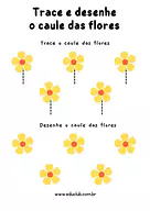 Trace e desenhe as figuras para Pré-Escola de Língua Portuguesa, Pré-escrita - Material educacional