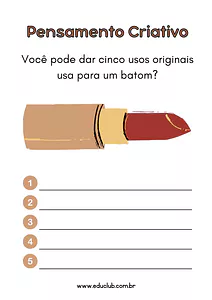 Atividade de pensamento criativo