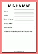 Atividade Dia das Mães para 2 ano