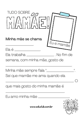 Atividade infantil para Dia das Mães para 2º Ano de Datas Comemorativas, Língua Portuguesa, Dia das Mães - Material educac...