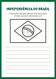 Redação sobre liberdade e o Dia da Independência do Brasil