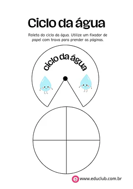 Ciclo da água para colorir e montar Ciclo da água para colorir e montar para 4º Ano, 3º Ano de Ciências, Meio Ambiente - Material educacional
