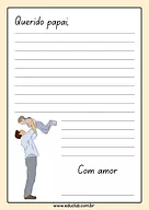 Carta para papai Carta para papai para 5º Ano, 4º Ano, 3º Ano de Datas Comemorativas, Língua Portuguesa, Dia dos Pais - Material educacional