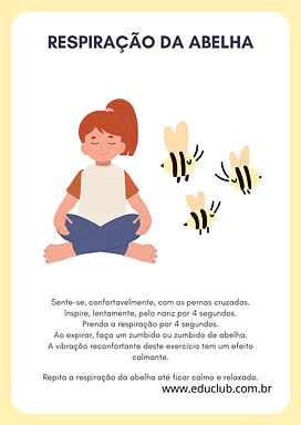 Respiração da abelha Respiração da abelha para 3º Ano, 2º Ano, 1º Ano de Educação Emocional, Mindfulness - Material educacional