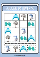 Sudoku de inverno para 2º Ano, 1º Ano de Ciências, Estações do ano - Material educacional