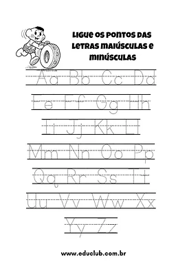 Atividade de alfabetização 5 anos de alfabeto para Pré-Escola de Língua Portuguesa, Alfabeto - Material educacional