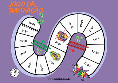 Jogo da subtração para imprimir Jogo da subtração para imprimir para 2º Ano, 1º Ano de Operações básicas, Matemática - Material educacional