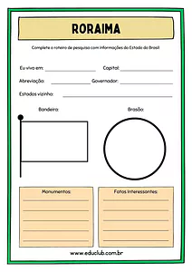 Atividade sobre Roraima
